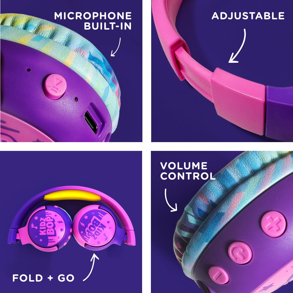 Kidz Bop Headphones - Wireless - Pink/Purple