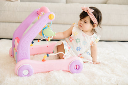 4-in-1 Baby Play Mat & Activity Center Gym - Pink