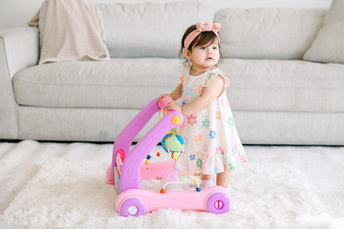 4-in-1 Baby Play Mat & Activity Center Gym - Pink