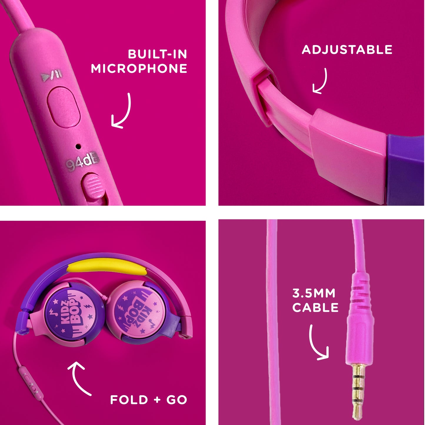 Kidz Bop Headphones - Wired - Pink/Purple