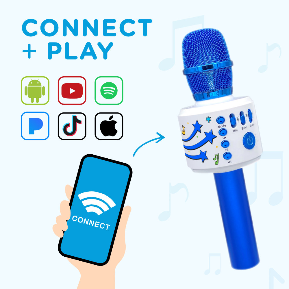 Motown Magic Karaoke Microphone - Blue