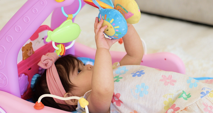 4-in-1 Baby Play Mat & Activity Center Gym - Pink